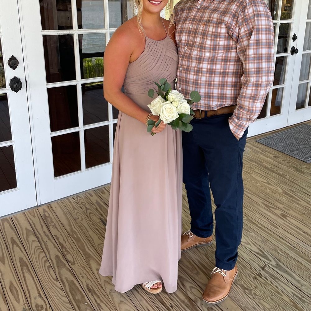 Azazie Taupe Ginger Bridesmaid Dress